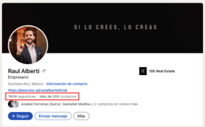 Perfil de LinkedIn Raul Alberti